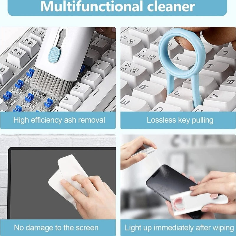 7 In 1 Kit Scalable Keyboard Cleaner Brush Earphone Cleaning Pen Cleaner