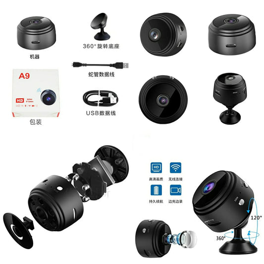 Camera – HD Portable Security Camera with Night Vision & Two Stand Holders