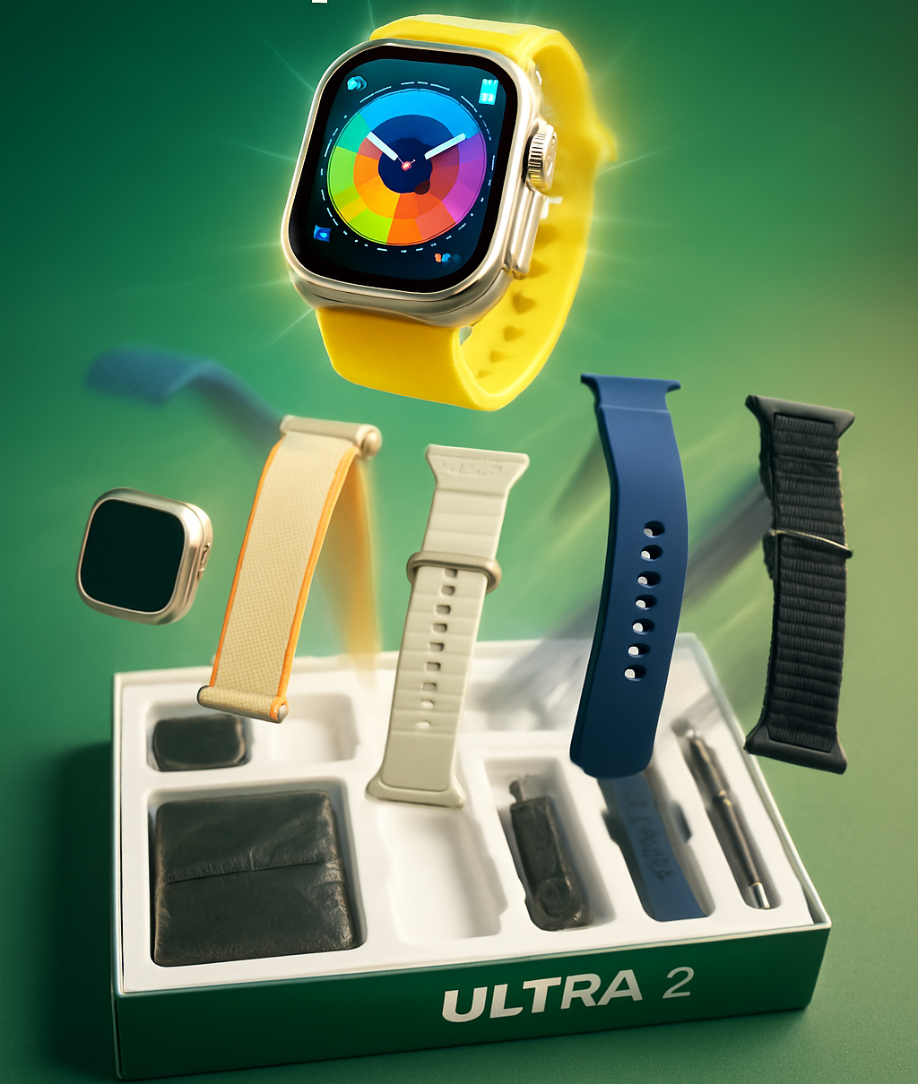 S200 Smart Watch – Full Display with Original Strap, Wallet Feature & Protective Cover