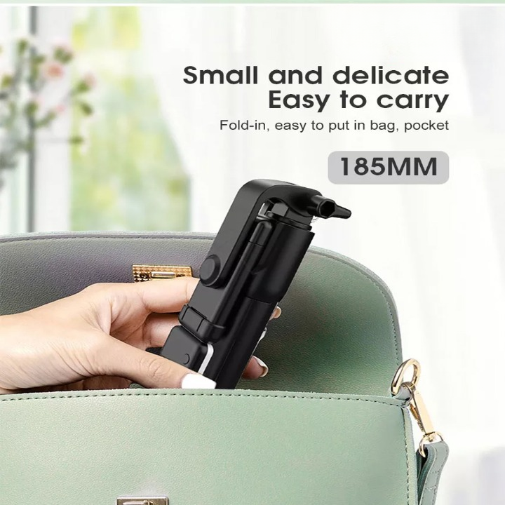 Selfie Stick With LED Light Wireless Bluetooth Foldable Mini Tripod Stand