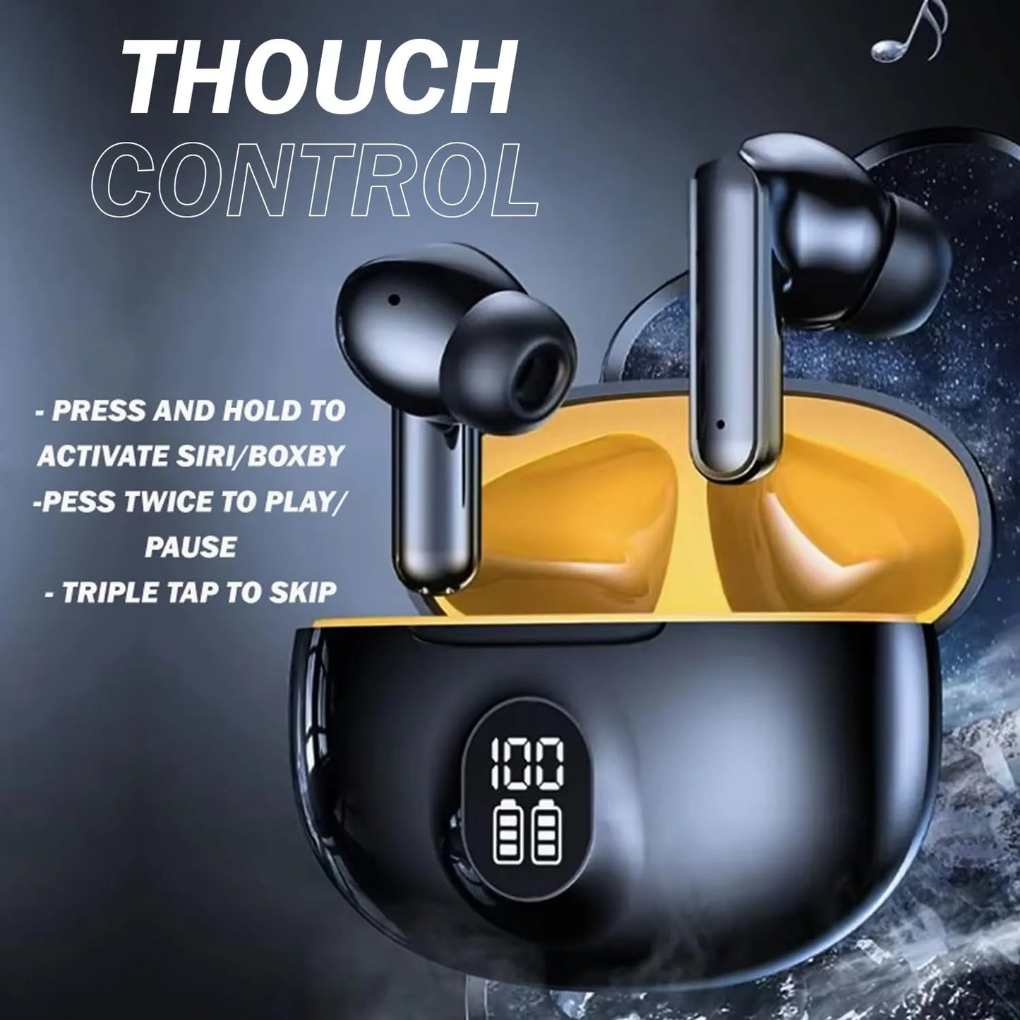 TWS wireless earbuds-bluetoothwith LED display & ENC