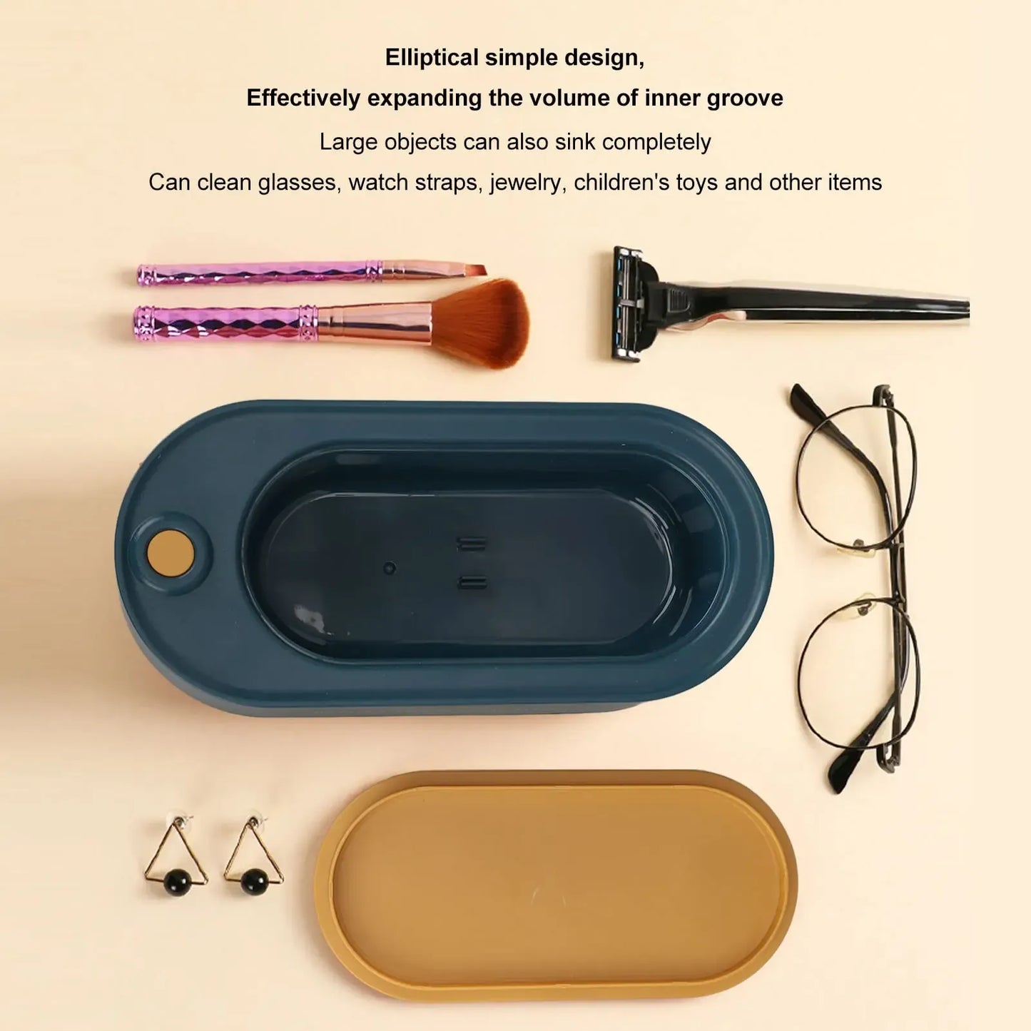 Ultrasonic machine cleaner -Portable Cleaning Device For Jewelry, Glasses, And Watches