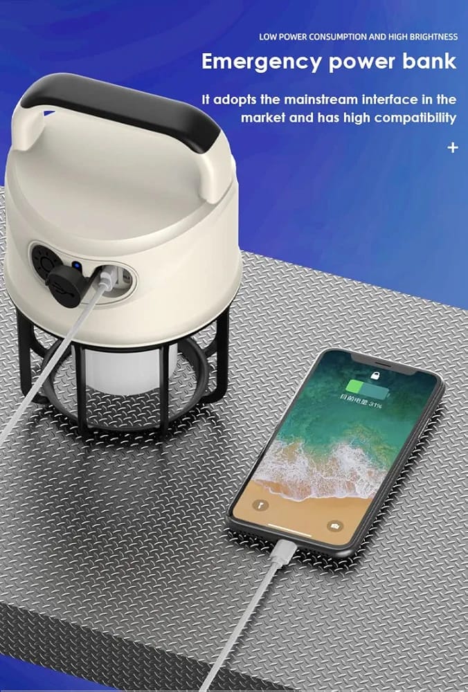 Portable Camping Lights with 4 Lighting Modes, Torch Mode, USB Rechargeable Torch