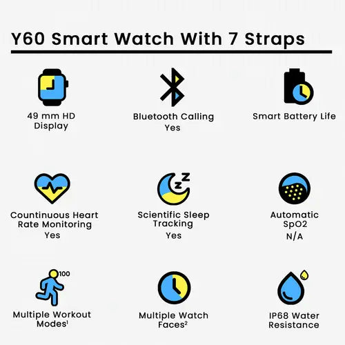 Y60 smart watch 7in1