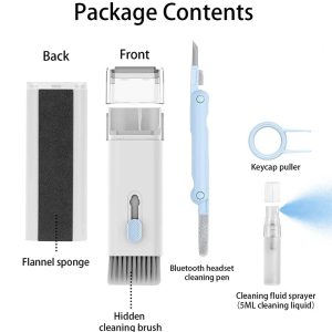 7 In 1 Kit Scalable Keyboard Cleaner Brush Earphone Cleaning Pen Cleaner