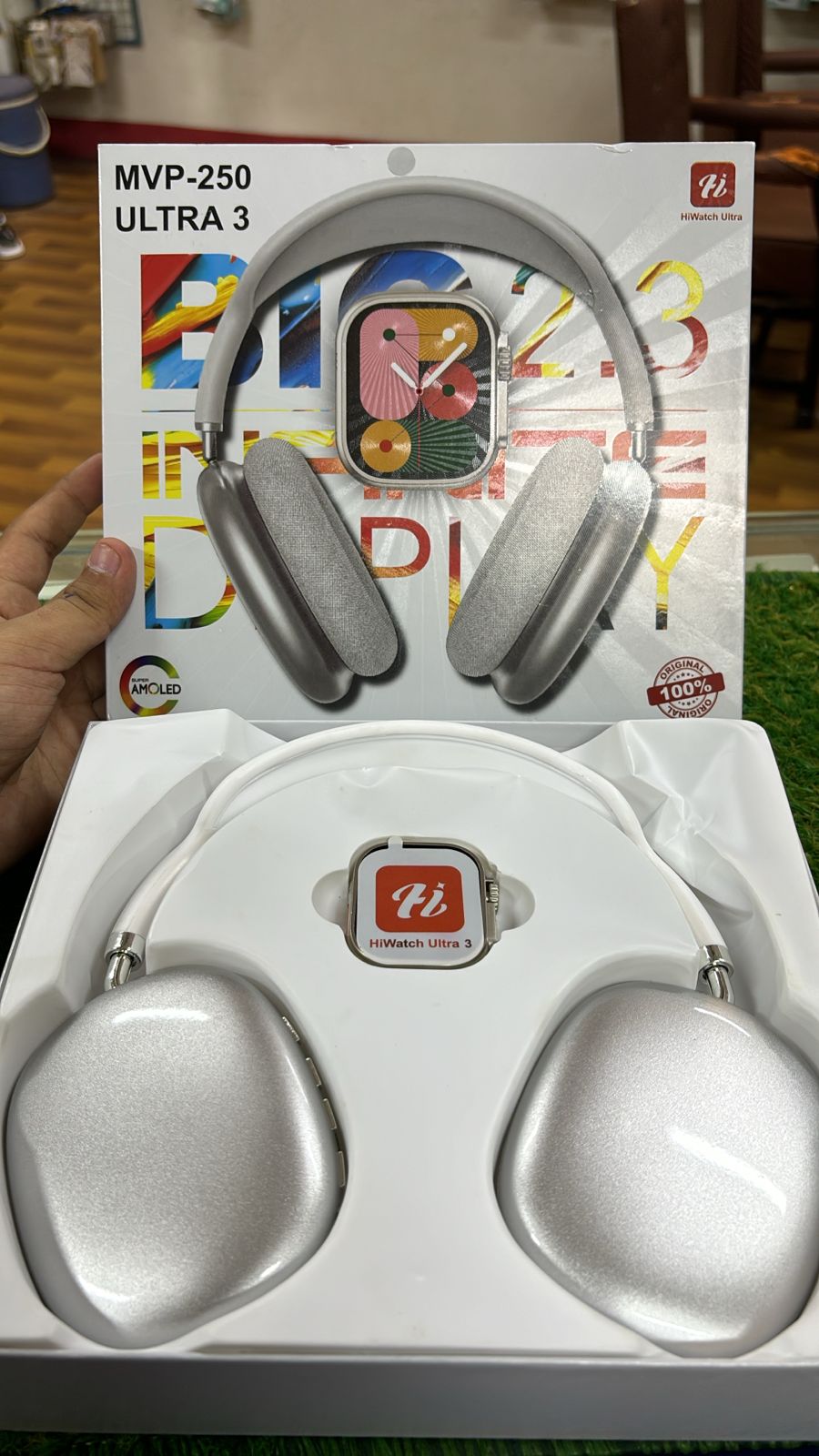 Hiwatch Ultra  MVP-250 Smartwatch with Wireless Headphones Combo