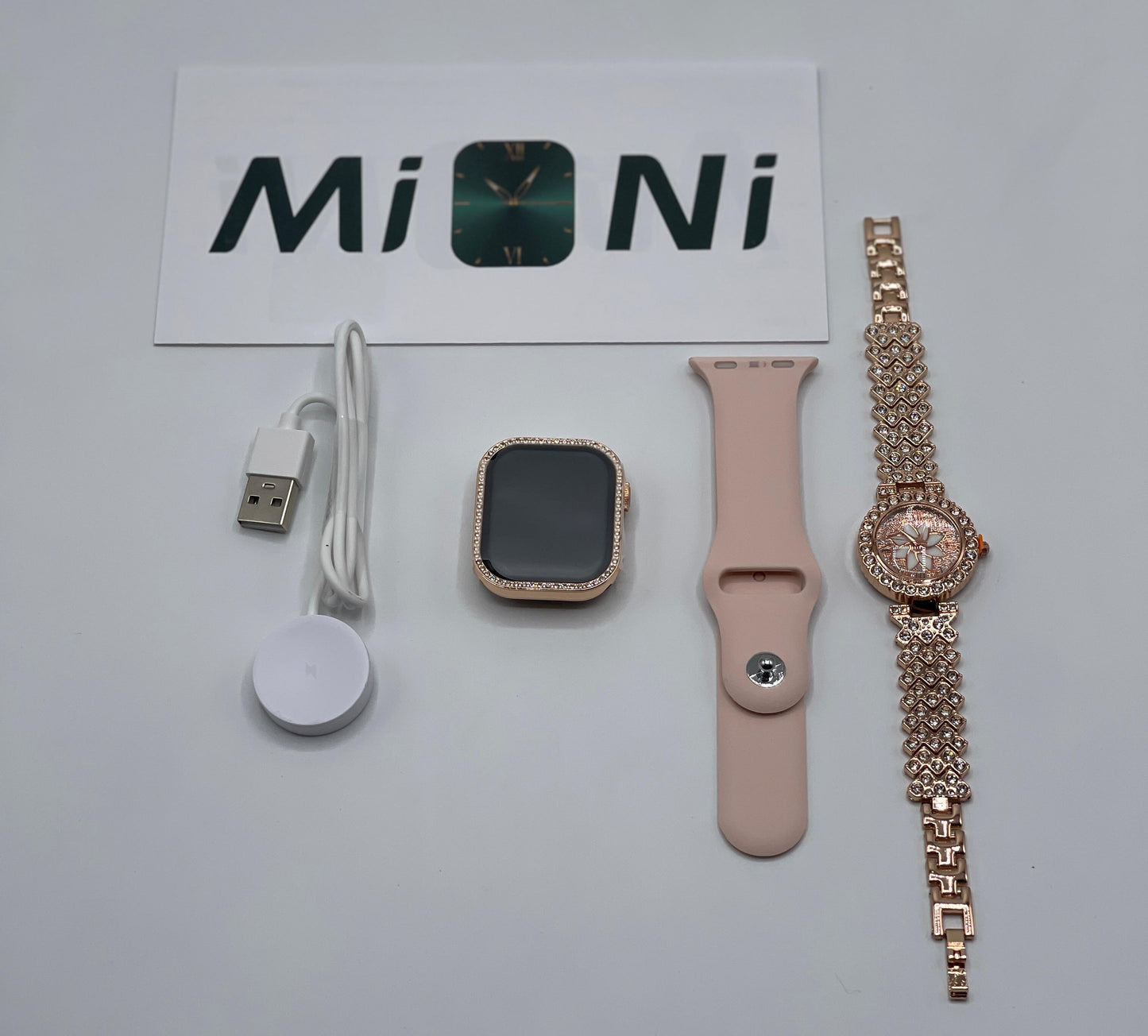 Mi Ni ZW10 DO Elegant Diamond Series Smartwatch – Bluetooth Calling, Health Monitor