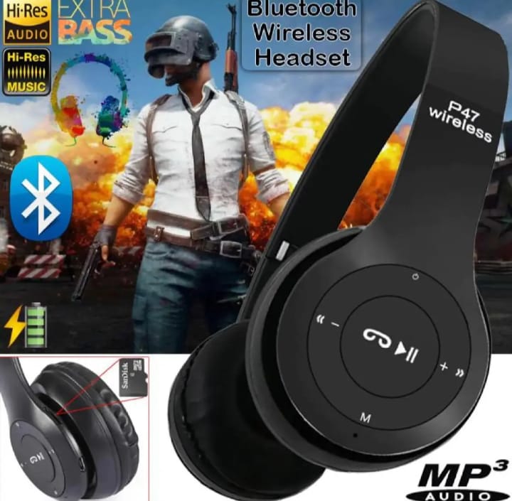 P47 Wireless Headphones Invincible - Pubg headphones -Ultra Small