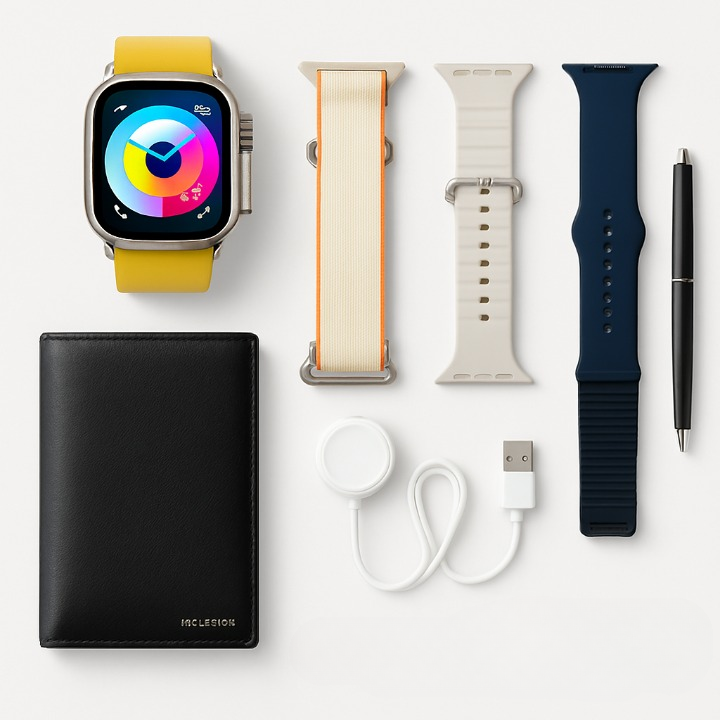 S200 Smart Watch – Full Display with Original Strap, Wallet Feature & Protective Cover