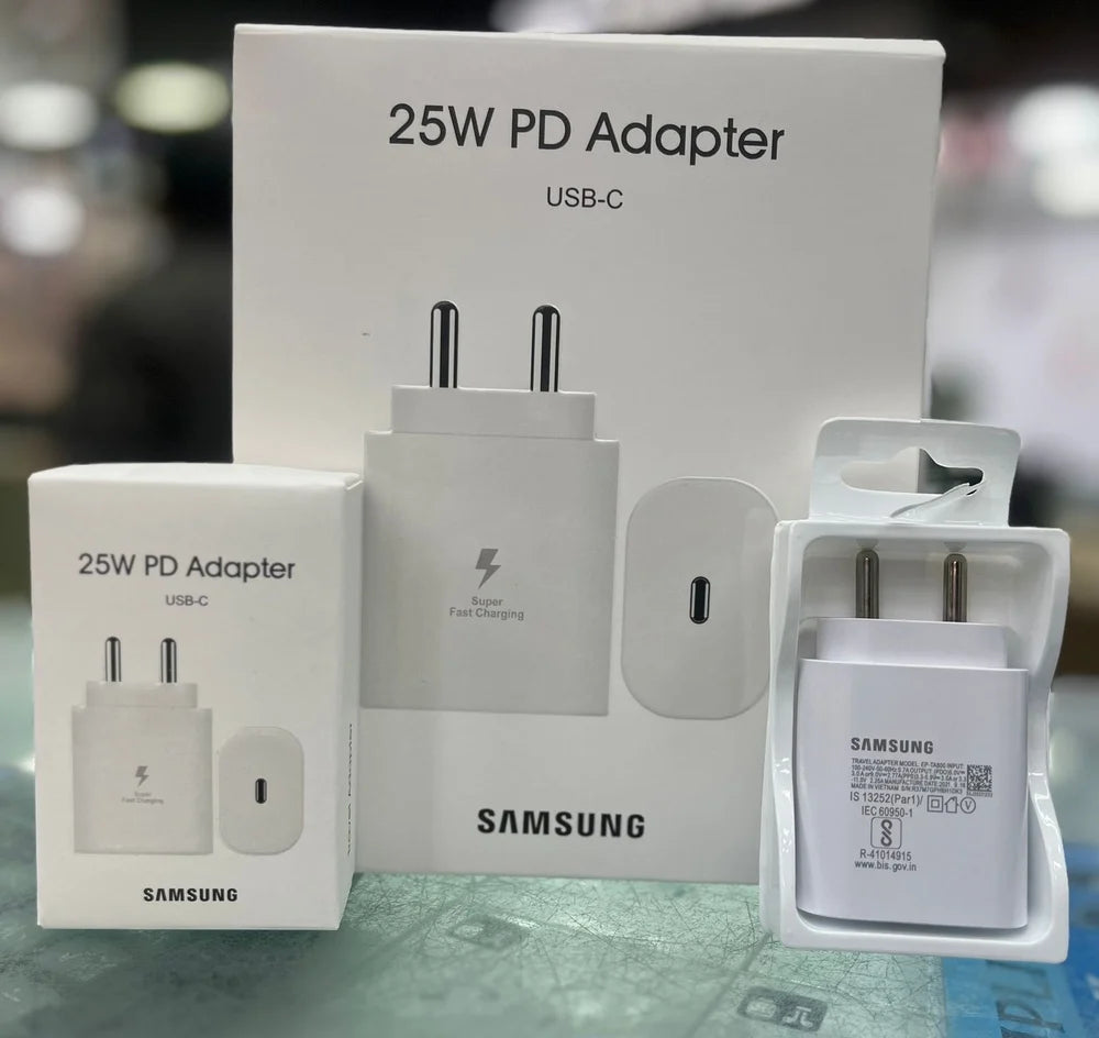 Samsung 25W Charger | Super Fast Charging | USB Type C Fast Charger With Box