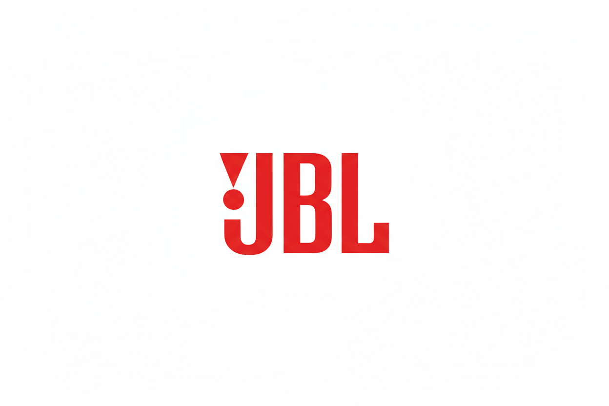JBL  write with red simple banner with white bacground
